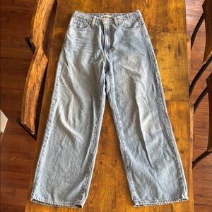 Levi's High Waisted Straight Wide Leg Jeans